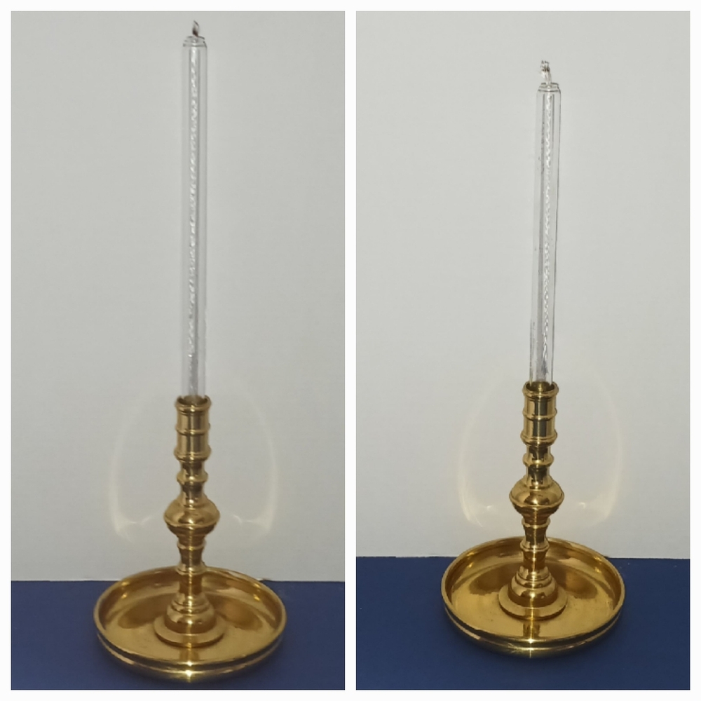Ganz Glass Refillable Oil Candlestick Adapters (5), Vintage